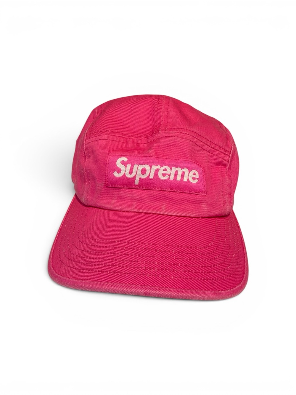 Supreme Washed Chino Twill Camp Cap Pink